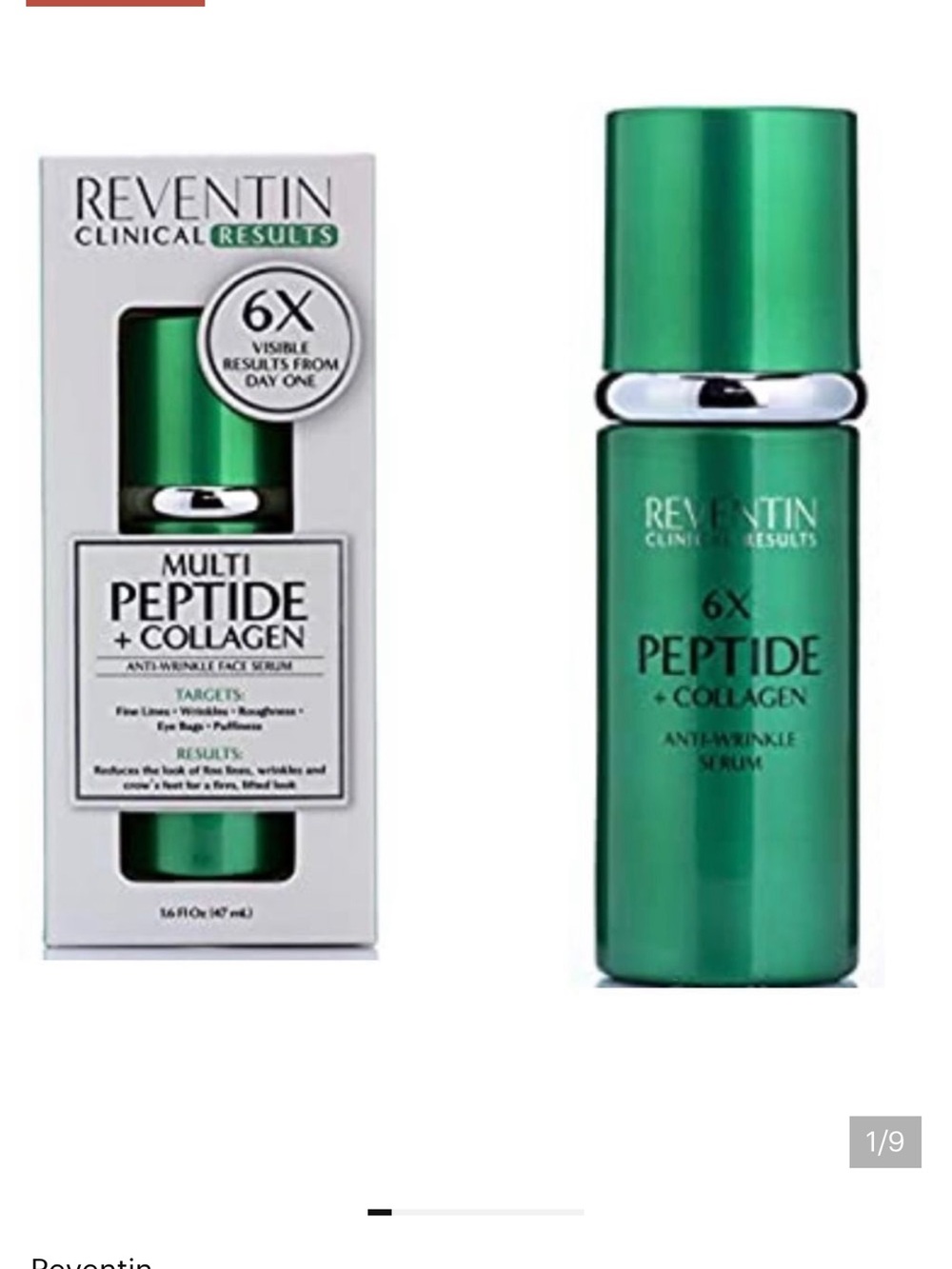 NWT Reventin Clinical Results Multi Peptide + Collagen Anti-Wrinkle Face Serum